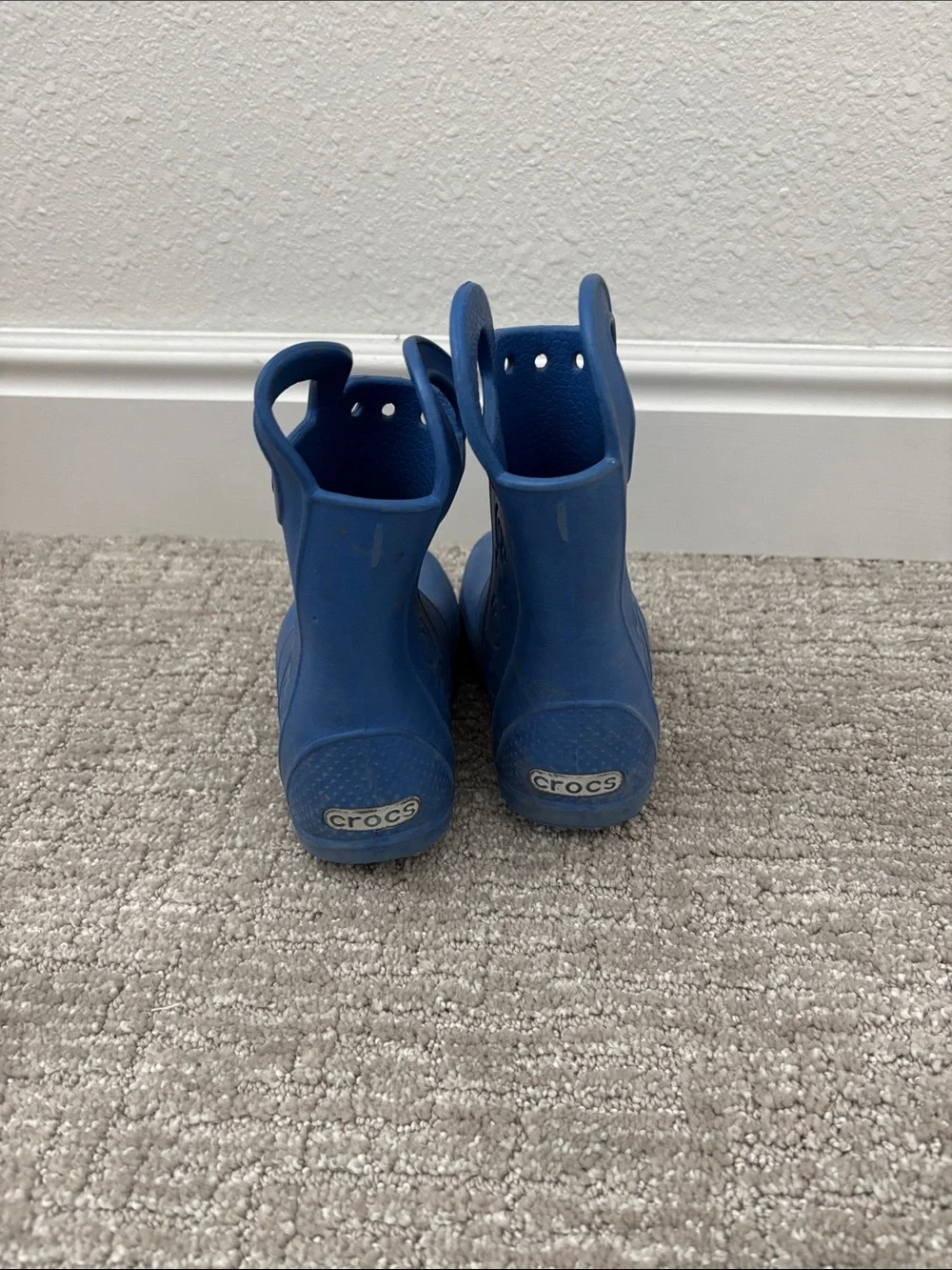 CROCS Kids Blue Handle Rain Boots